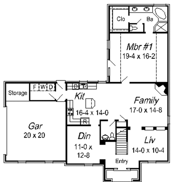 European Floor Plan - Main Floor Plan #329-284