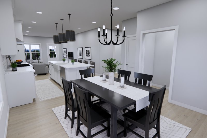 House Plan Design - Interior - Dining Room for Farmhouse House Plan #51-1342 - 5 bed, 4 bath