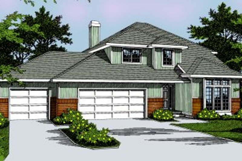 Architectural House Design - Traditional Exterior - Front Elevation Plan #91-201