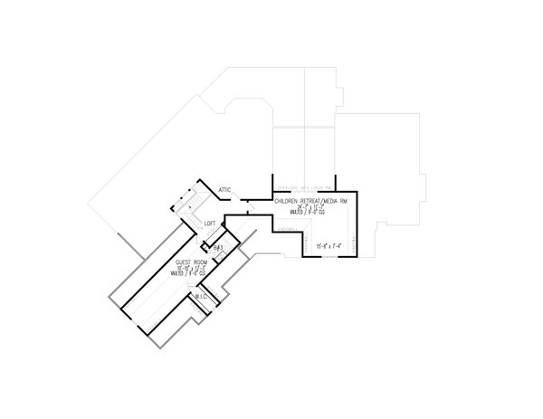 Farmhouse Floor Plan - Upper Floor Plan #54-430