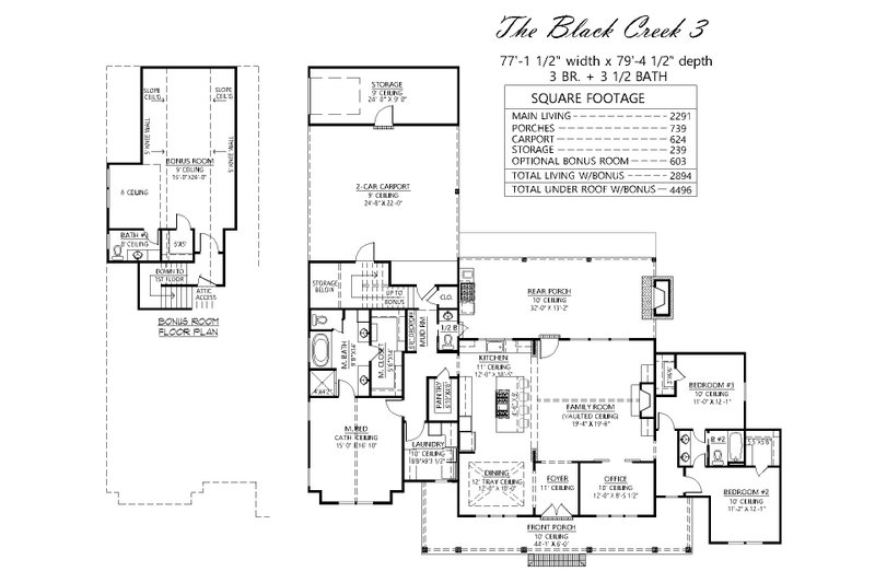 Dream House Plan - Floor Plan - Main Floor for Farmhouse House Plan #1074-76 - 3 bed, 2.5 bath