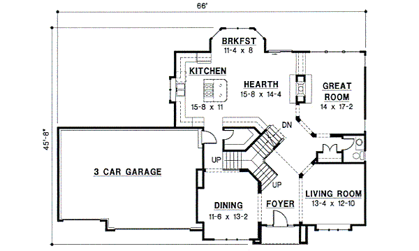 European Floor Plan - Main Floor Plan #67-571