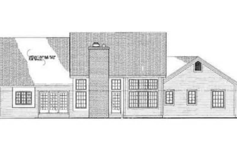 Home Plan - Exterior - Rear Elevation for Ranch House Plan #72-218 - 4 bed, 2.5 bath