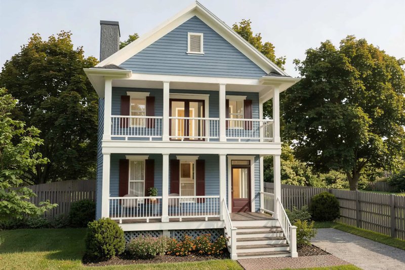 Southern Style House Plan - 3 Beds 2.5 Baths 1435 Sq/Ft Plan #79-199 Exterior