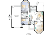 European Style House Plan - 2 Beds 1 Baths 1127 Sq/Ft Plan #23-156 