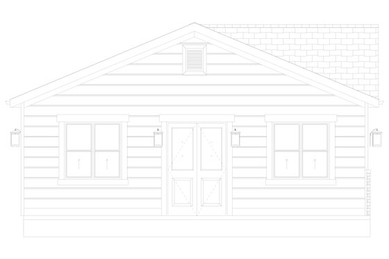 Exterior - Other Elevation 3 for Traditional House Plan #1060-310, 0 bath
