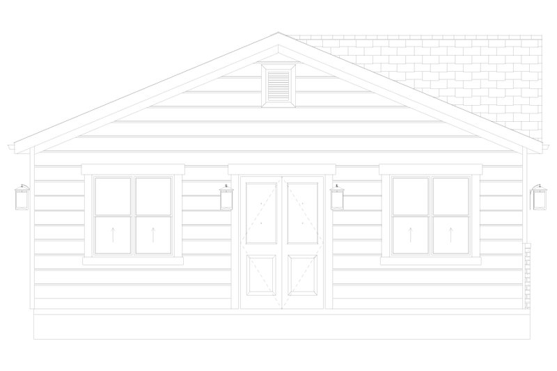 House Design - Exterior - Other Elevation 3 for Traditional House Plan #1060-310, 0 bath