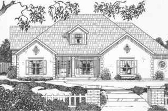 Exterior - Front Elevation for Traditional House Plan #6-154 - 3 bed, 3.5 bath