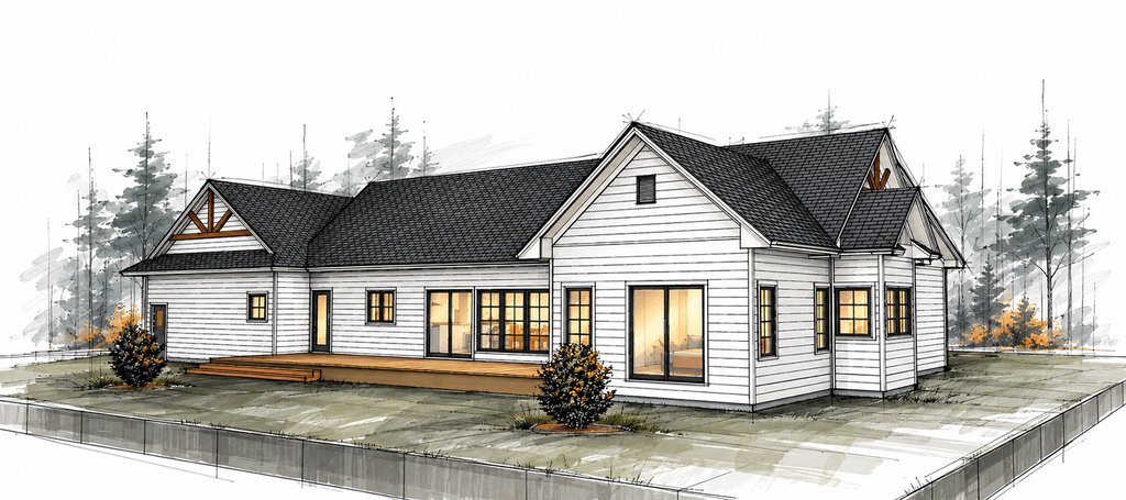 Exterior - Other Elevation 2 for Country House Plan #1101-76 - 3 bed, 2.5 bath