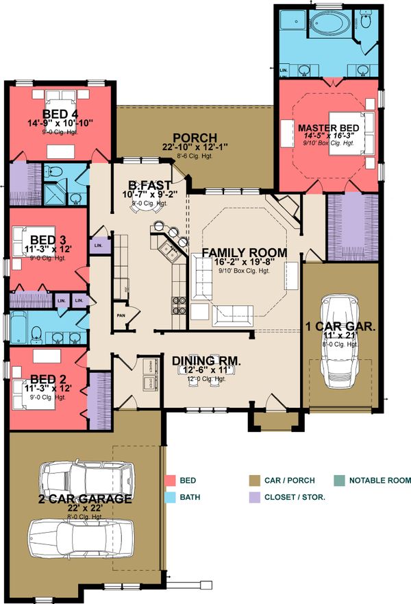 Dream House Plan - European Floor Plan - Main Floor Plan #63-252