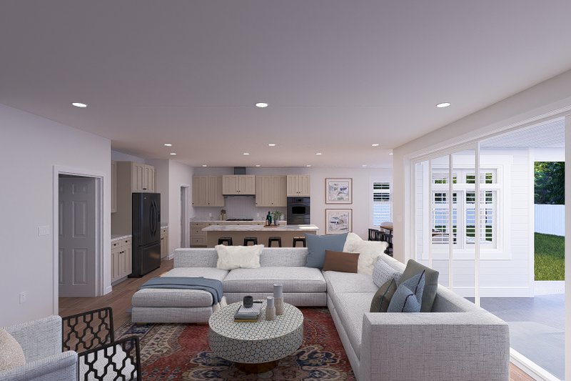 House Blueprint - Interior - Family Room 3 for Farmhouse House Plan #1060-361 - 4 bed, 3.5 bath