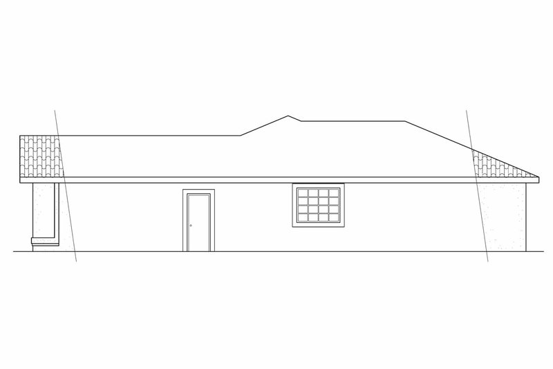 Dream House Plan - Exterior - Other Elevation 1 for Mediterranean House Plan #124-252 - 3 bed, 2 bath