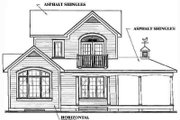 Country Style House Plan - 2 Beds 1.5 Baths 1252 Sq/Ft Plan #23-2164 