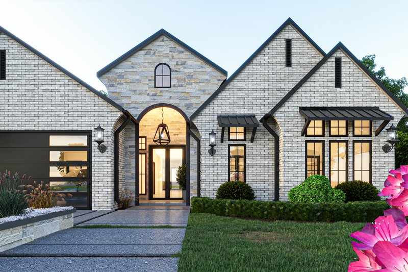 House Plan Design - Exterior - Front Elevation 3 for Cottage House Plan #1112-2 - 4 bed, 4.5 bath