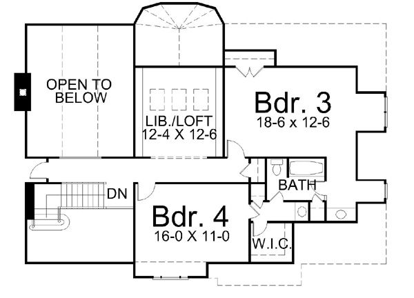 House Plan Design - European Floor Plan - Upper Floor Plan #119-257