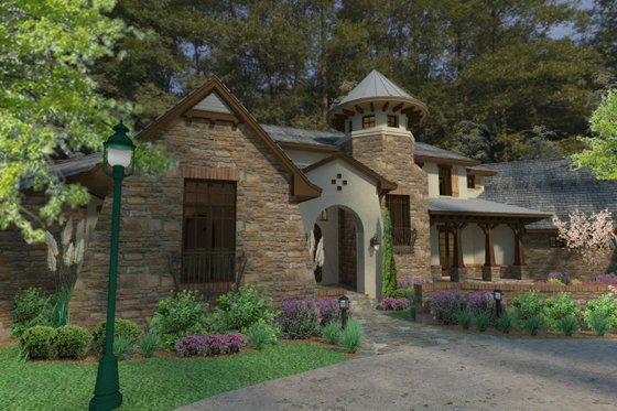 Exterior - Other Elevation 6 for European House Plan #120-182 - 3 bed, 4 bath