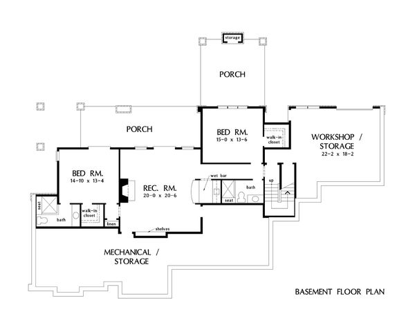 Home Plan - Traditional Floor Plan - Lower Floor Plan #929-1042