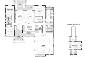 Floor Plan - Main Floor for Farmhouse House Plan #928-356 - 4 bed, 3 bath