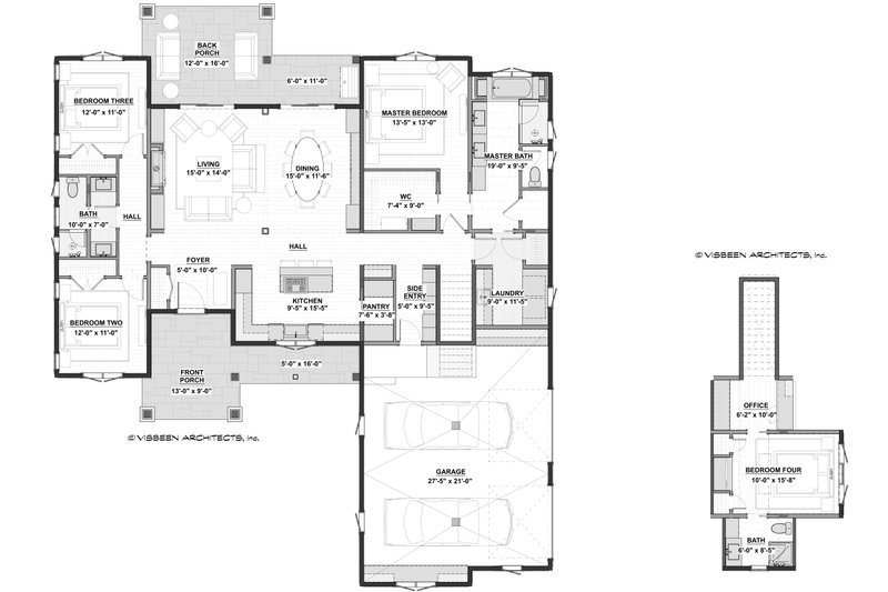 Farmhouse Style House Plan - 4 Beds 3 Baths 2252 Sq/Ft Plan #928-356 ...