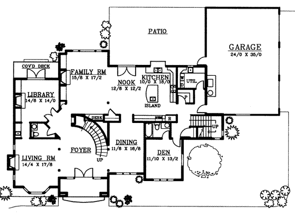 House Design - European Floor Plan - Main Floor Plan #97-212