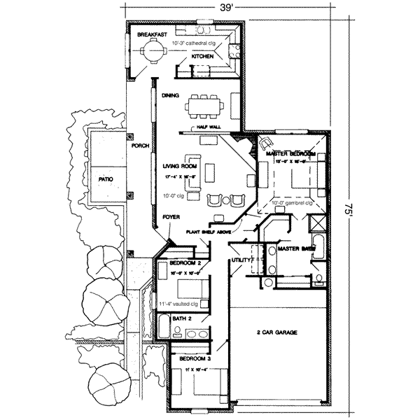 House Design - European Floor Plan - Main Floor Plan #410-322