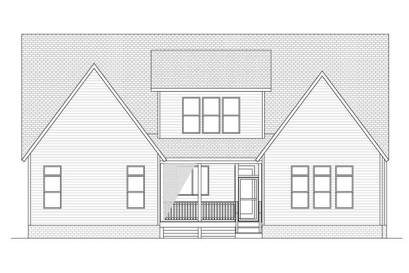 Architectural House Design - Exterior - Rear Elevation for Contemporary House Plan #1080-25 - 5 bed, 4.5 bath