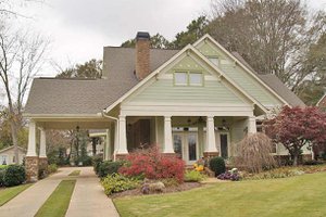 Dream House Plan - 1600 square foot craftsman home with large front porch and outdoor living and entertaining spaces.