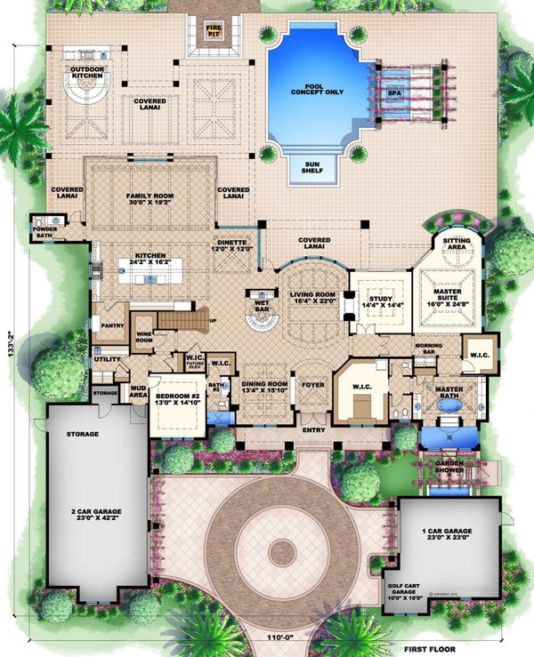 Colonial Floor Plan - Main Floor Plan #27-540
