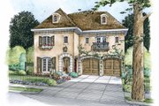 European Style House Plan - 4 Beds 4 Baths 4066 Sq/Ft Plan #20-2170 