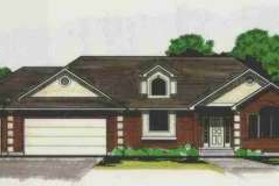 Exterior - Front Elevation for European House Plan #308-240 - 4 bed, 4 bath