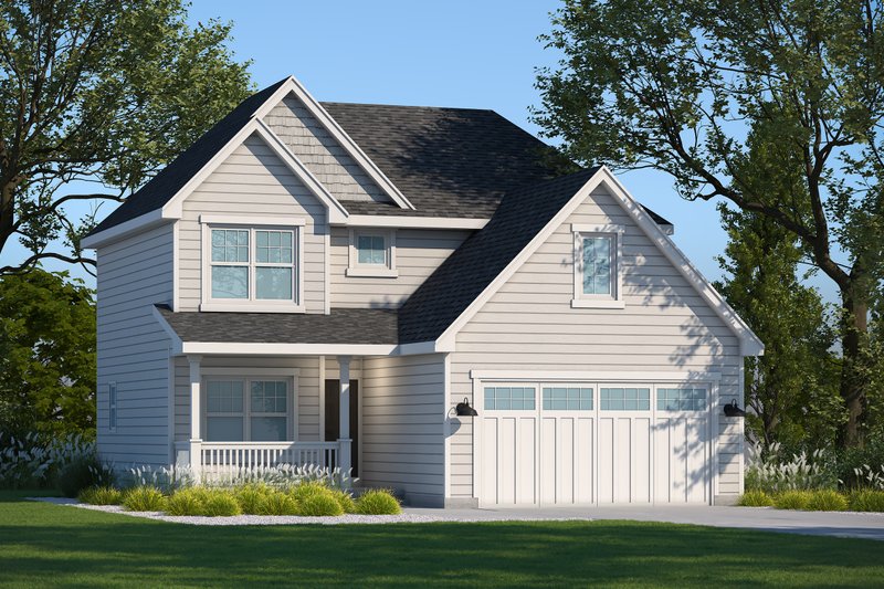 Architectural House Design - Exterior - Front Elevation 3 for Country House Plan #20-2258 - 3 bed, 2.5 bath