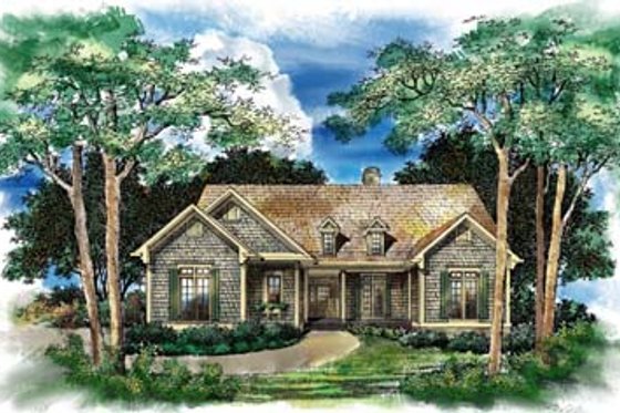Exterior - Front Elevation for Traditional House Plan #71-109 - 3 bed, 2 bath