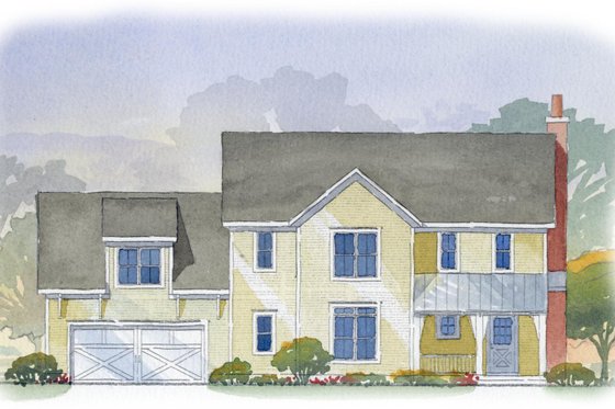 Exterior - Front Elevation for Farmhouse House Plan #901-72 - 3 bed, 2.5 bath
