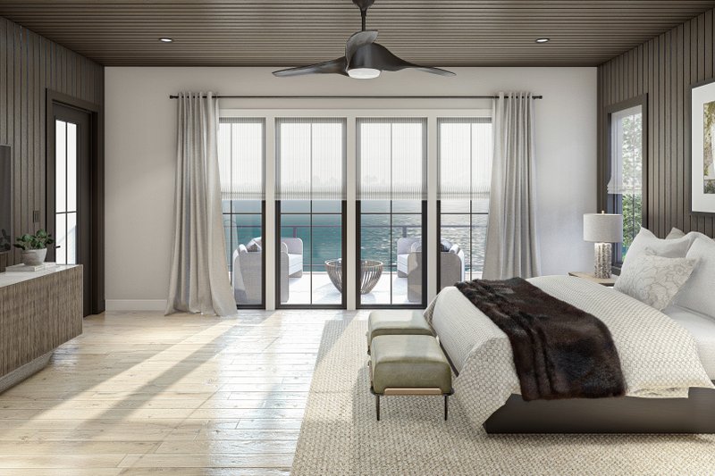 House Blueprint - Interior - Master Bedroom 1 for Modern House Plan #455-528 - 4 bed, 4.5 bath