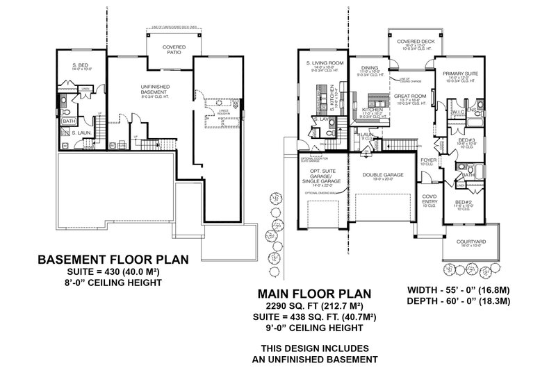Architectural House Design - Floor Plan - Main Floor for Prairie House Plan #1100-84 - 3 bed, 2 bath