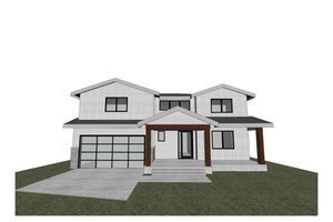 House Blueprint - Exterior - Front Elevation for Craftsman House Plan #1066-152 - 4 bed, 3 bath