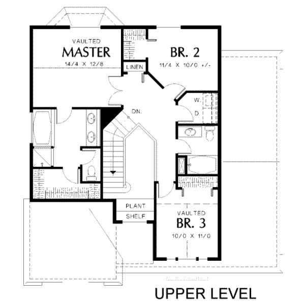 Dream House Plan - Traditional Floor Plan - Upper Floor Plan #48-137