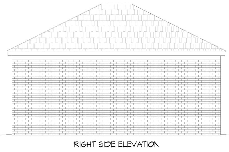 Home Plan - Exterior - Other Elevation 1 for Southern House Plan #932-921, 0 bath
