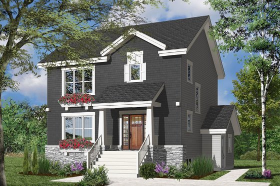 Exterior - Front Elevation 3 for Traditional House Plan #23-2507 - 4 bed, 2.5 bath