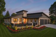 Modern Style House Plan - 4 Beds 3.5 Baths 3217 Sq/Ft Plan #928-351 Exterior 