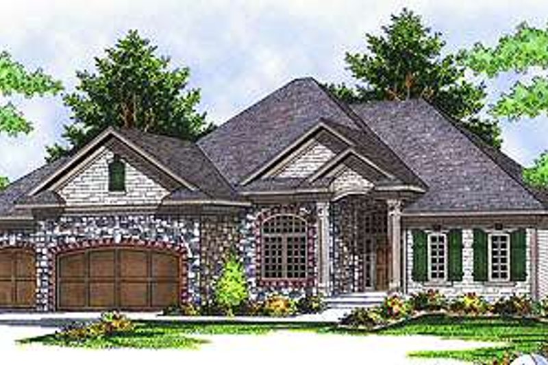 Architectural House Design - Traditional Exterior - Front Elevation Plan #70-607