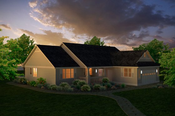 Exterior - Front Elevation 6 for Country House Plan #427-10 - 3 bed, 2.5 bath