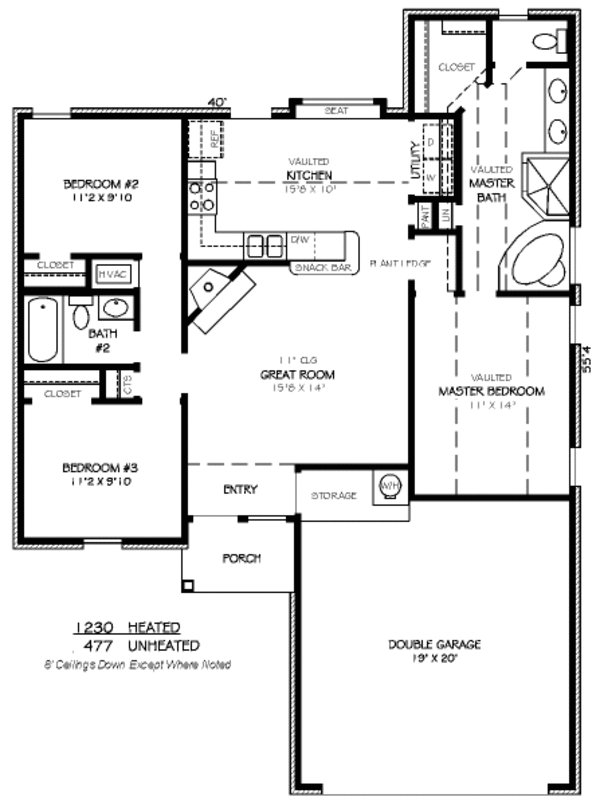 Traditional Floor Plan - Main Floor Plan #424-248