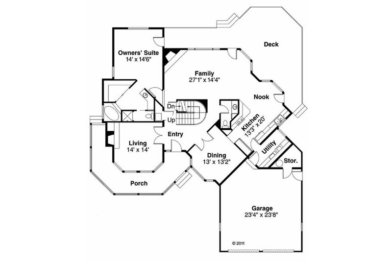 Home Plan - Floor Plan - Main Floor for Traditional House Plan #124-103 - 3 bed, 2.5 bath
