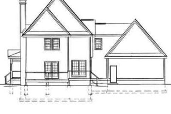 Exterior - Rear Elevation for Traditional House Plan #75-119 - 3 bed, 2.5 bath