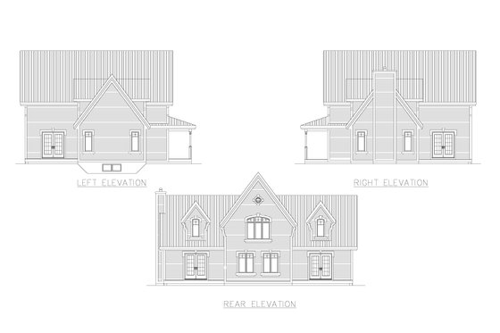 Exterior - Other Elevation for Country House Plan #138-361 - 4 bed, 2.5 bath
