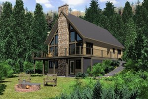 Cottage Exterior - Front Elevation Plan #126-109