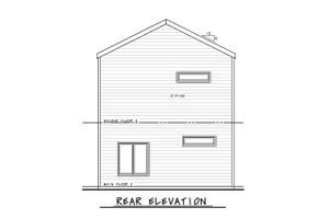Exterior - Rear Elevation 1 for Modern House Plan #20-2565 - 2 bed, 2.5 bath