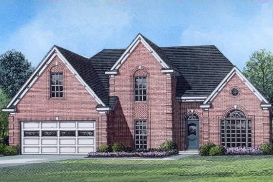 Exterior - Front Elevation for European House Plan #424-85 - 4 bed, 3 bath
