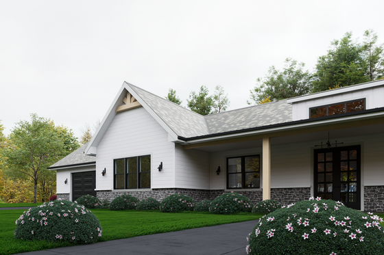 Exterior - Front Elevation 4 for Farmhouse House Plan #1112-17 - 3 bed, 2.5 bath